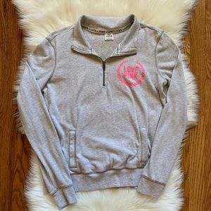 VS PINK Quarter Zip Pullover